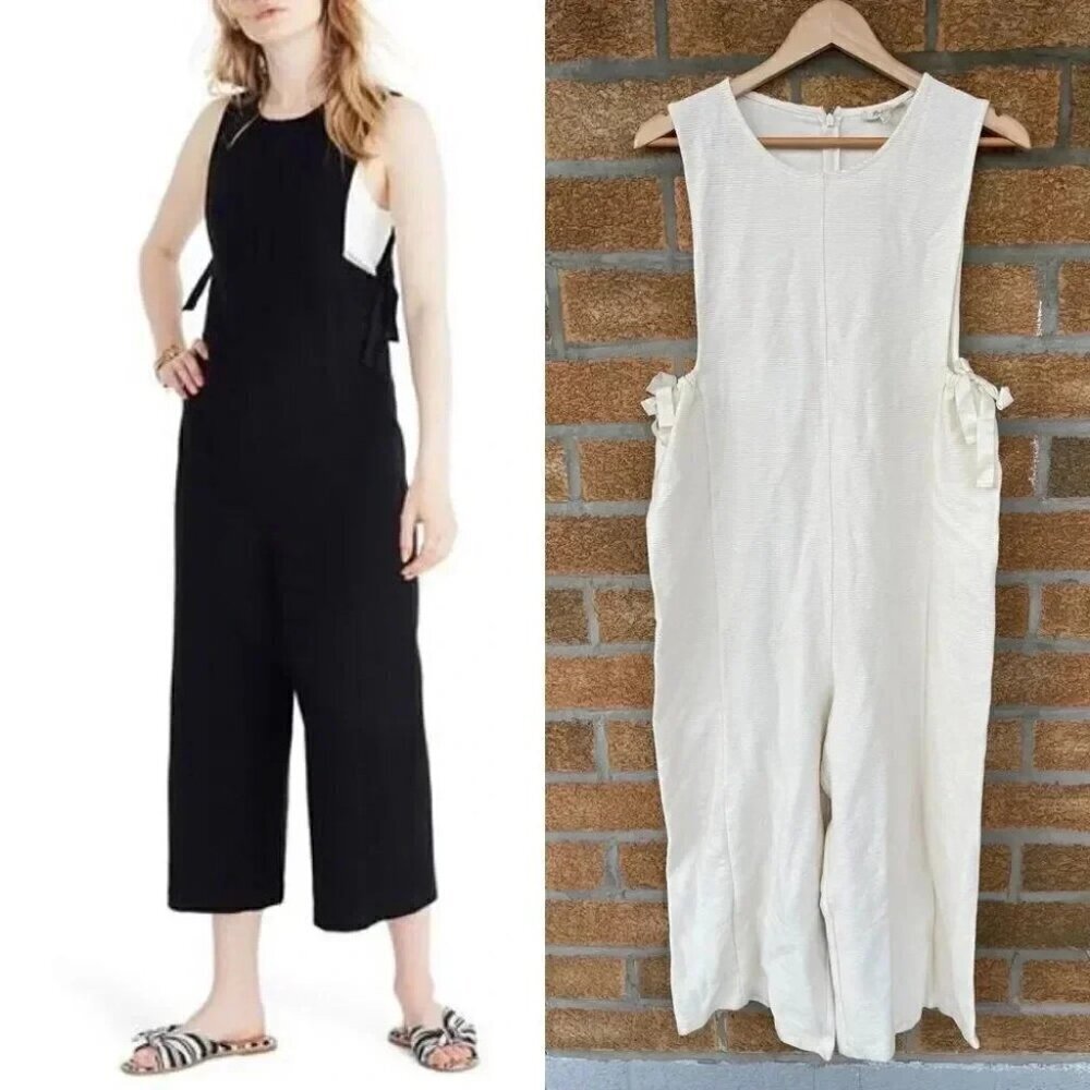 Madewell  Texture & Thread Side-Tie Jumpsuit   SIZE LARGE